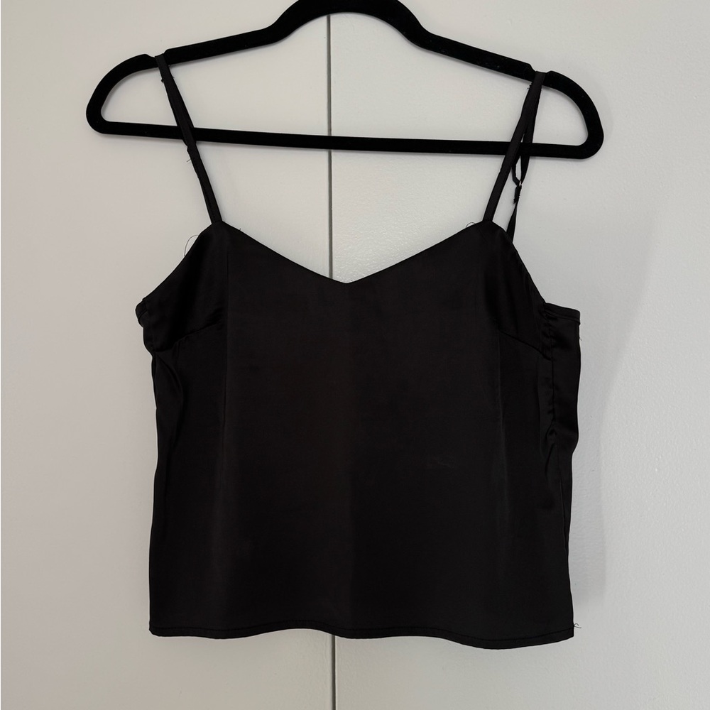 Nasty Gal Classic Black Satin Top